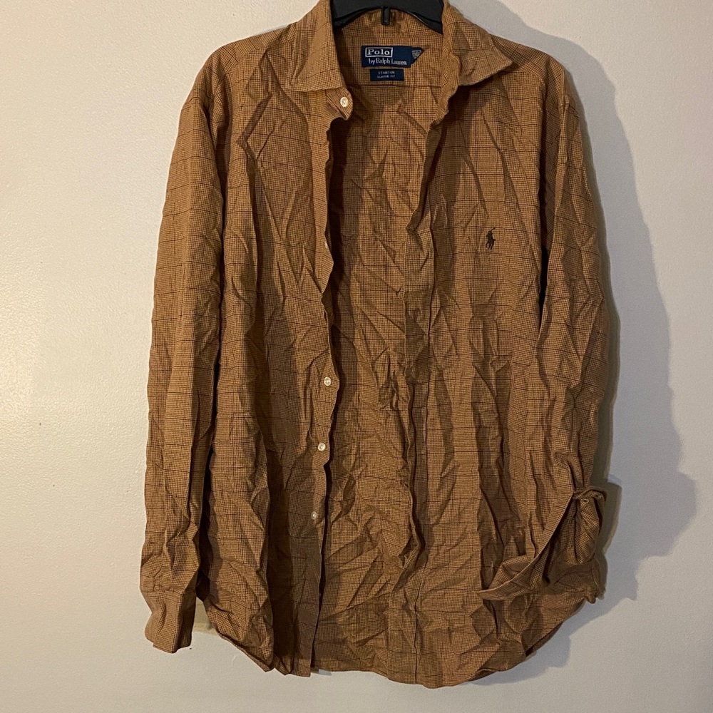 Polo by Ralph Lauren Brown Button-Down Casual Shirt